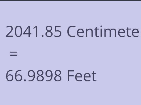 2041.85 CM TO FEET