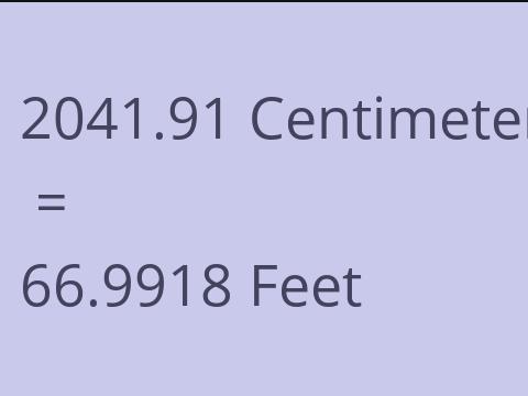 2041.91 CM TO FEET