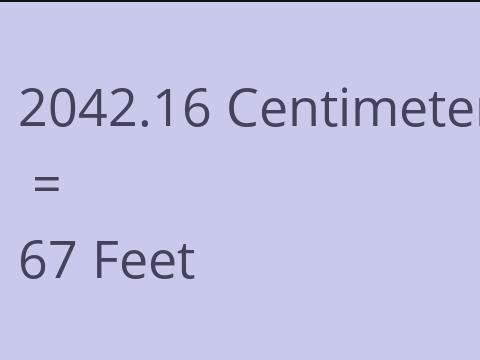 2042.16 CM TO FEET