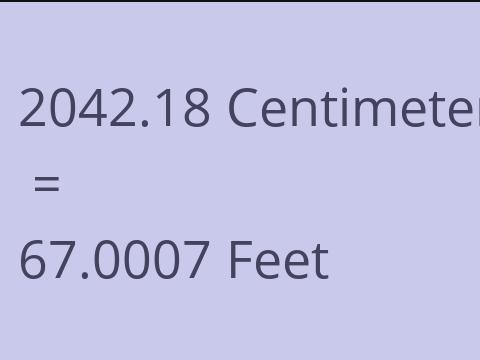 2042.18 CM TO FEET