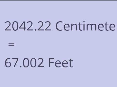 2042.22 CM TO FEET