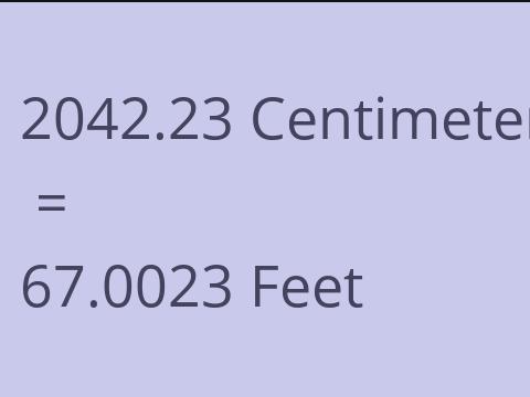 2042.23 CM TO FEET