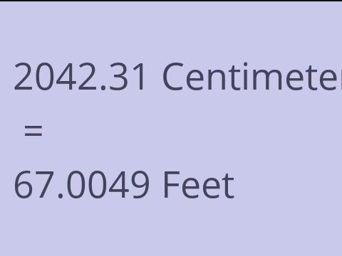 2042.31 CM TO FEET