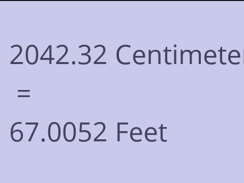 2042.32 CM TO FEET