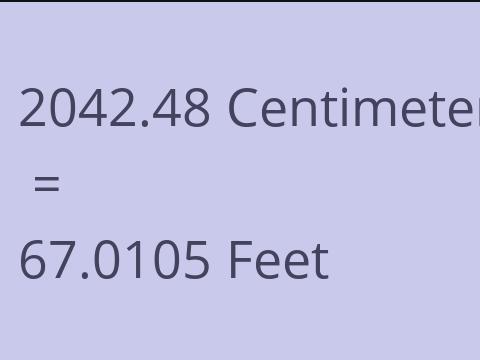2042.48 CM TO FEET