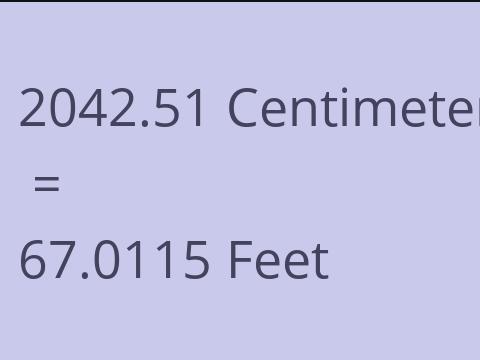 2042.51 CM TO FEET