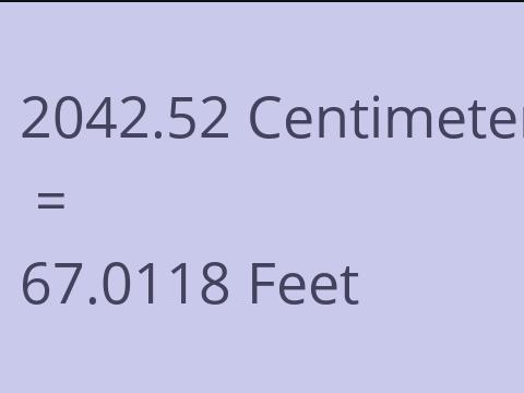 2042.52 CM TO FEET