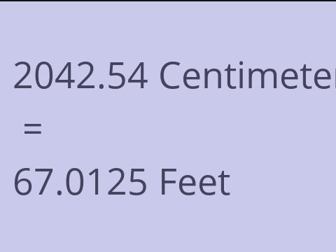 2042.54 CM TO FEET