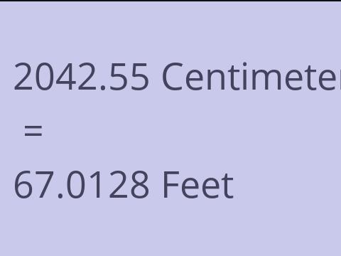 2042.55 CM TO FEET