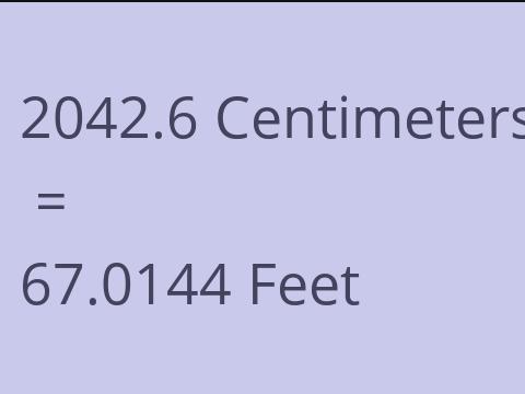 2042.6 CM TO FEET