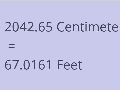 2042.65 CM TO FEET