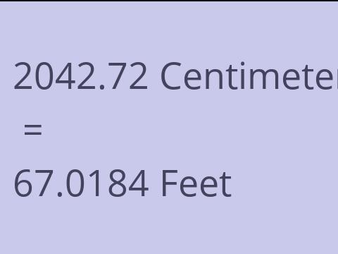 2042.72 CM TO FEET