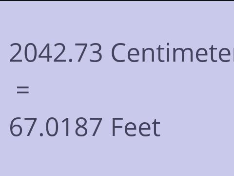 2042.73 CM TO FEET