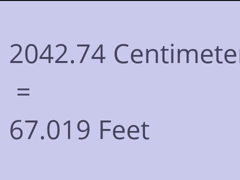 2042.74 CM TO FEET