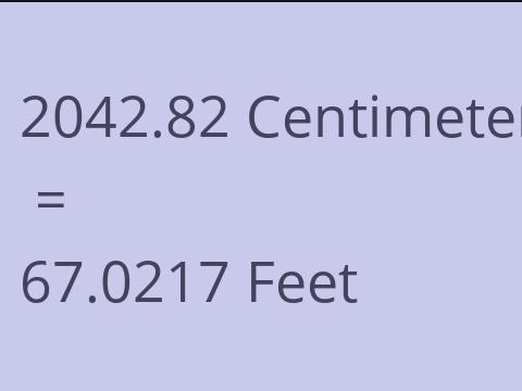 2042.82 CM TO FEET