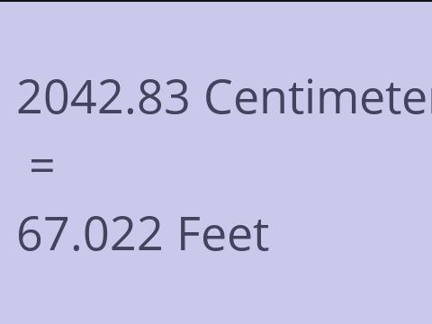 2042.83 CM TO FEET