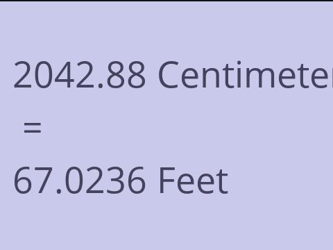 2042.88 CM TO FEET