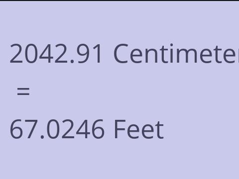 2042.91 CM TO FEET