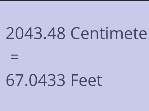 2043.48 CM TO FEET