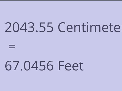 2043.55 CM TO FEET