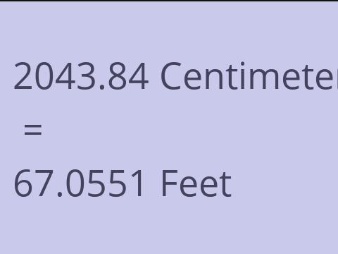 2043.84 CM TO FEET