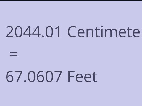 2044.01 CM TO FEET