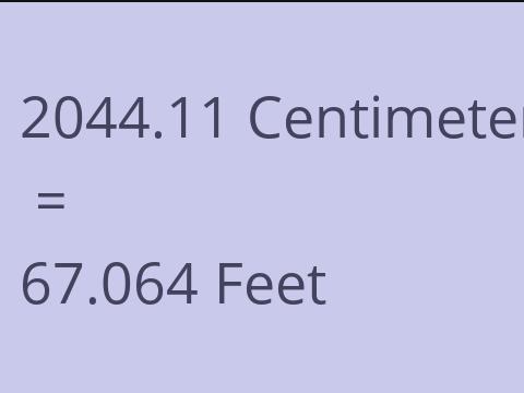 2044.11 CM TO FEET