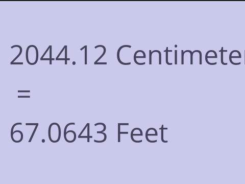 2044.12 CM TO FEET