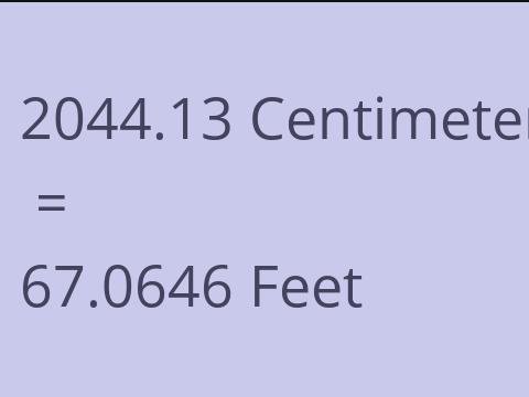 2044.13 CM TO FEET