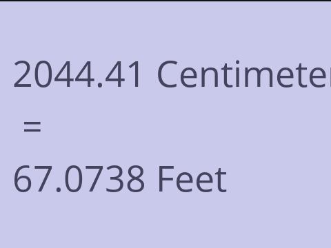 2044.41 CM TO FEET