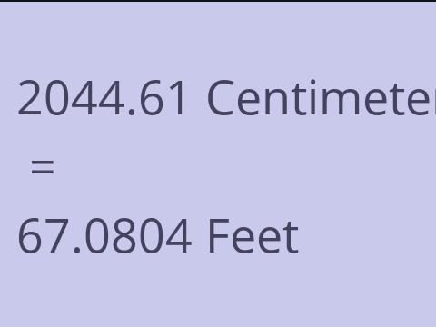 2044.61 CM TO FEET