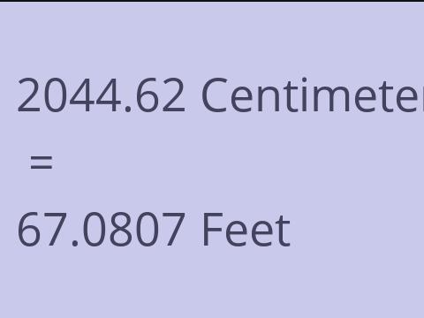 2044.62 CM TO FEET