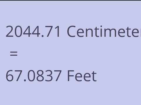 2044.71 CM TO FEET