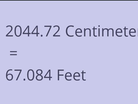 2044.72 CM TO FEET