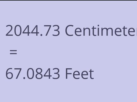 2044.73 CM TO FEET