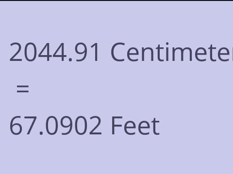 2044.91 CM TO FEET