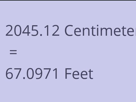 2045.12 CM TO FEET