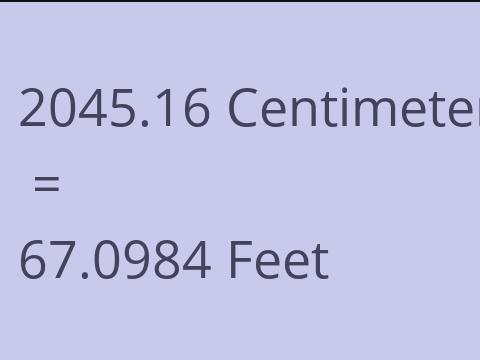 2045.16 CM TO FEET