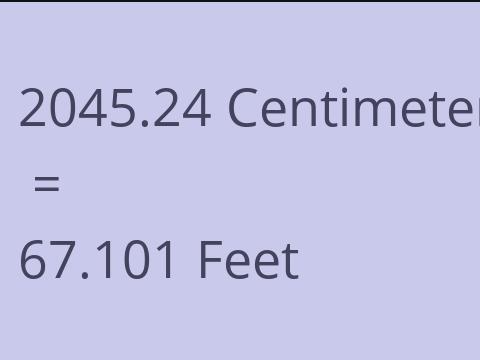 2045.24 CM TO FEET