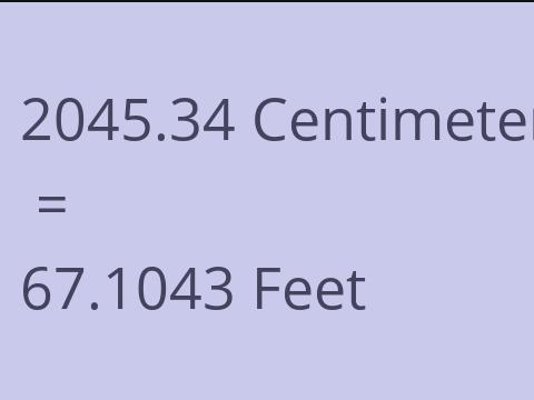 2045.34 CM TO FEET