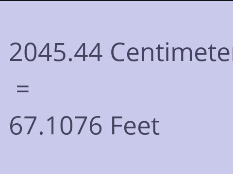 2045.44 CM TO FEET