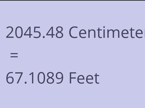 2045.48 CM TO FEET