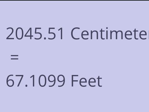 2045.51 CM TO FEET