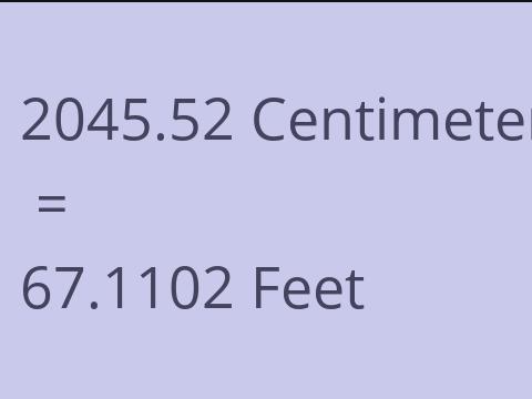 2045.52 CM TO FEET