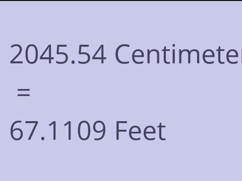 2045.54 CM TO FEET