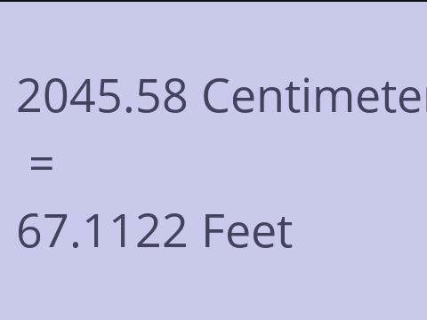 2045.58 CM TO FEET