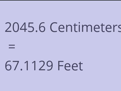 2045.6 CM TO FEET