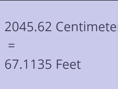 2045.62 CM TO FEET