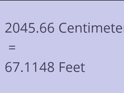 2045.66 CM TO FEET
