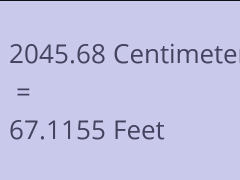 2045.68 CM TO FEET